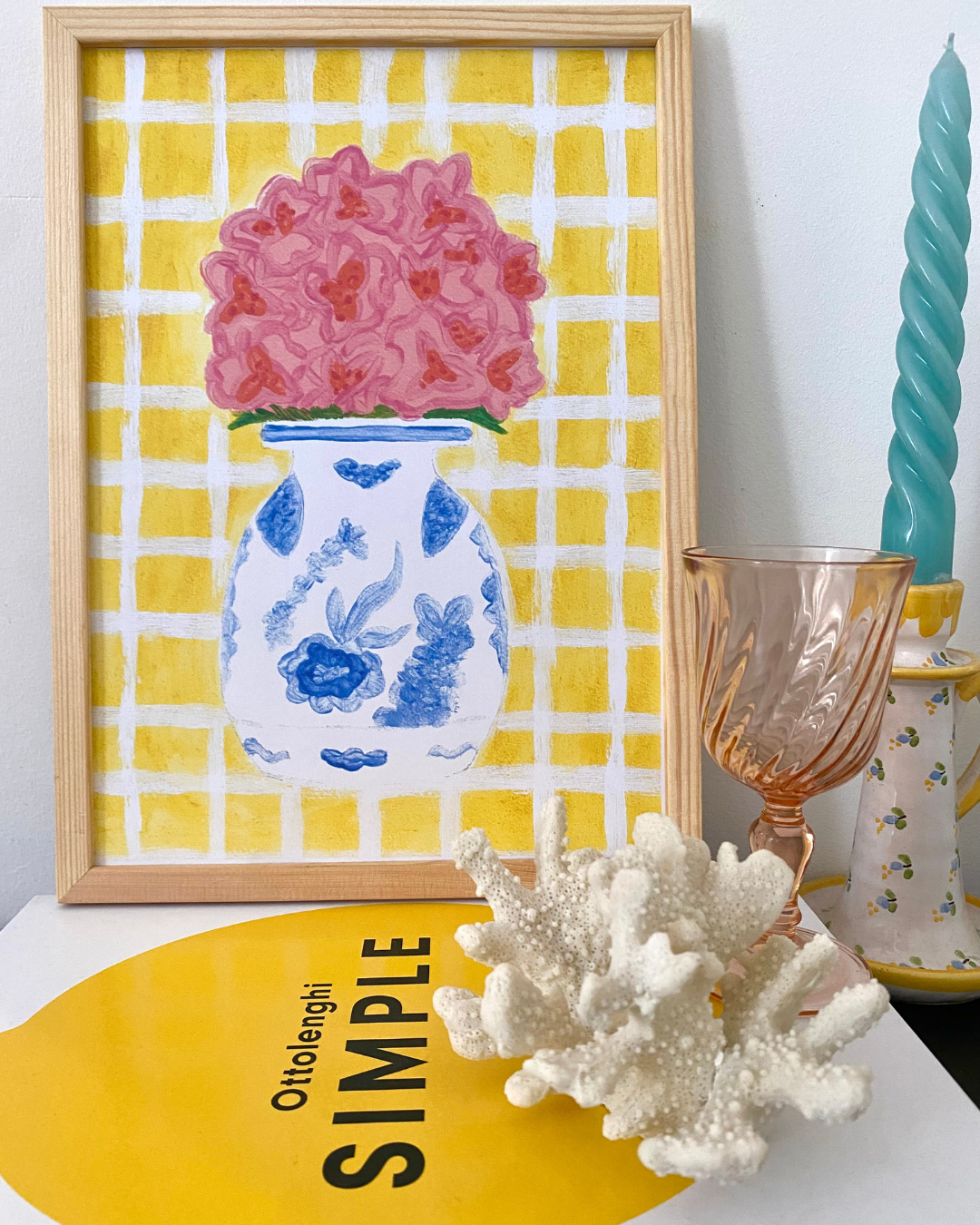 PRINTABLE - Pastel bloemenschilderij