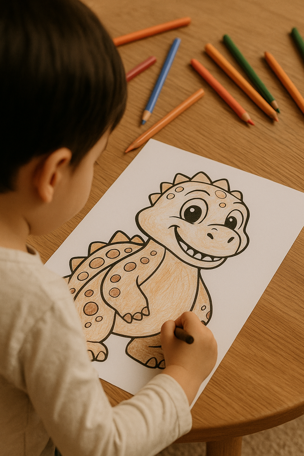 GRATIS - Kleurplaat dinosaurus