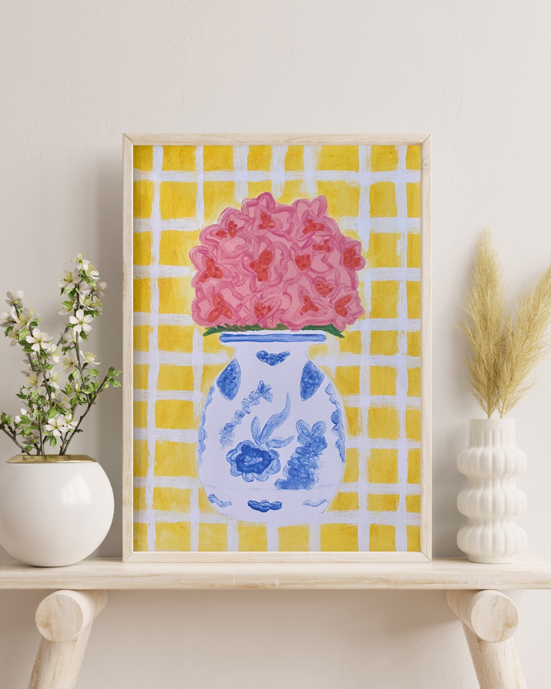 PRINTABLE - Pastel bloemenschilderij