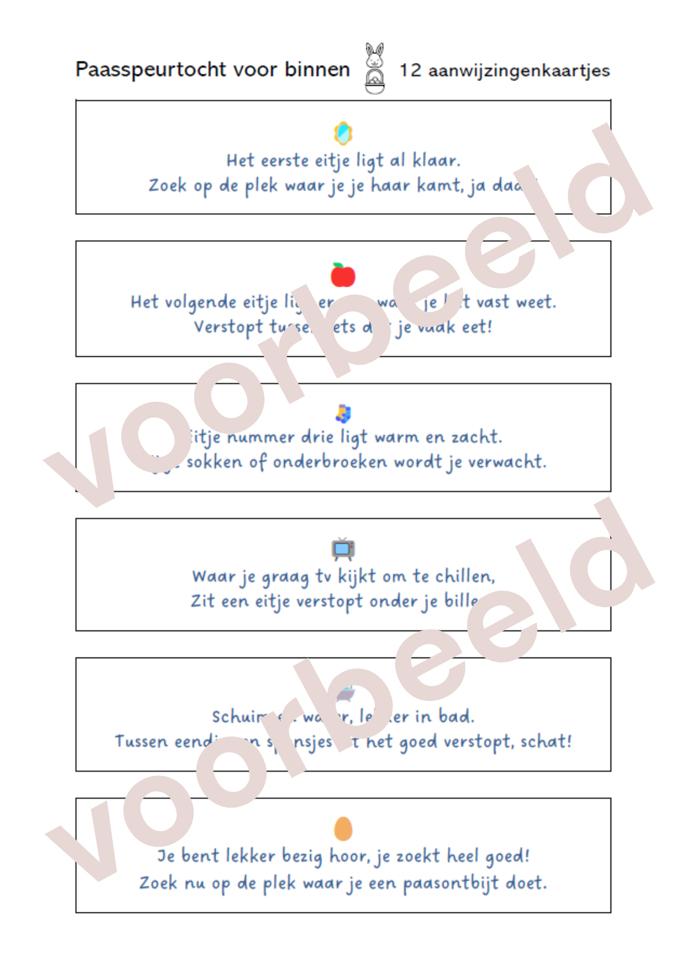 PASEN - Paasspeurtocht voor binnen