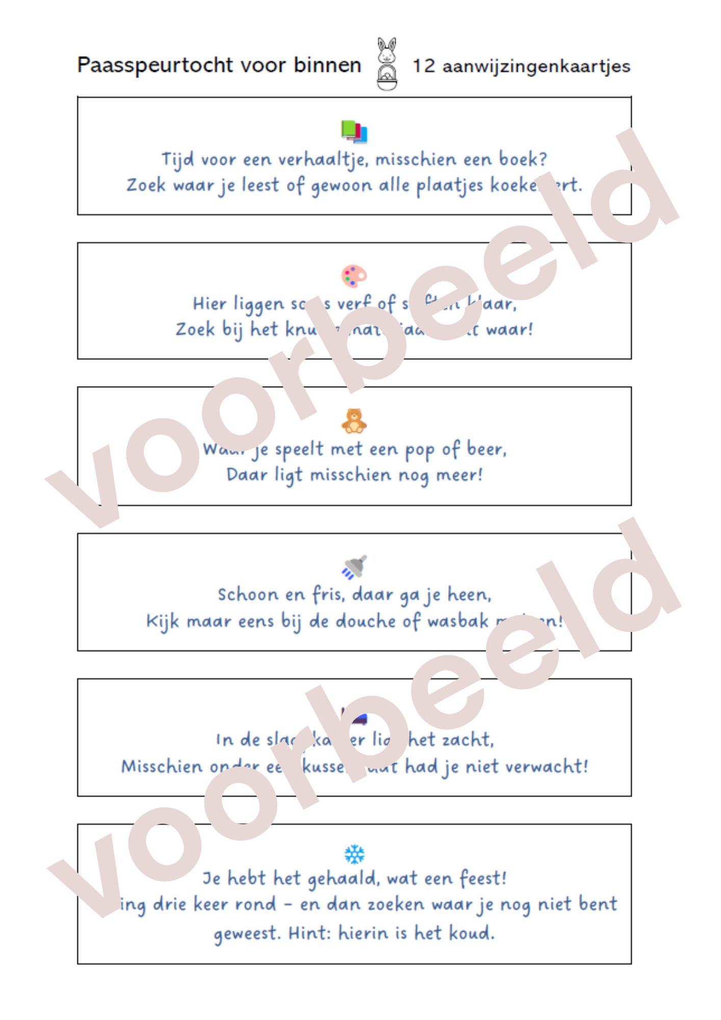 PASEN - Paasspeurtocht voor binnen