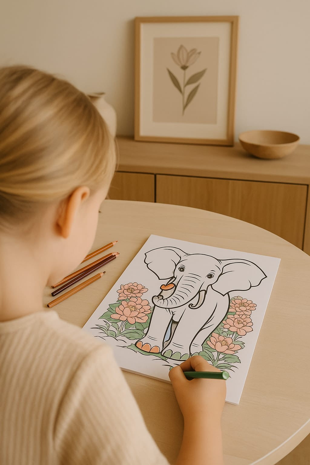 GRATIS - Kleurplaat olifant