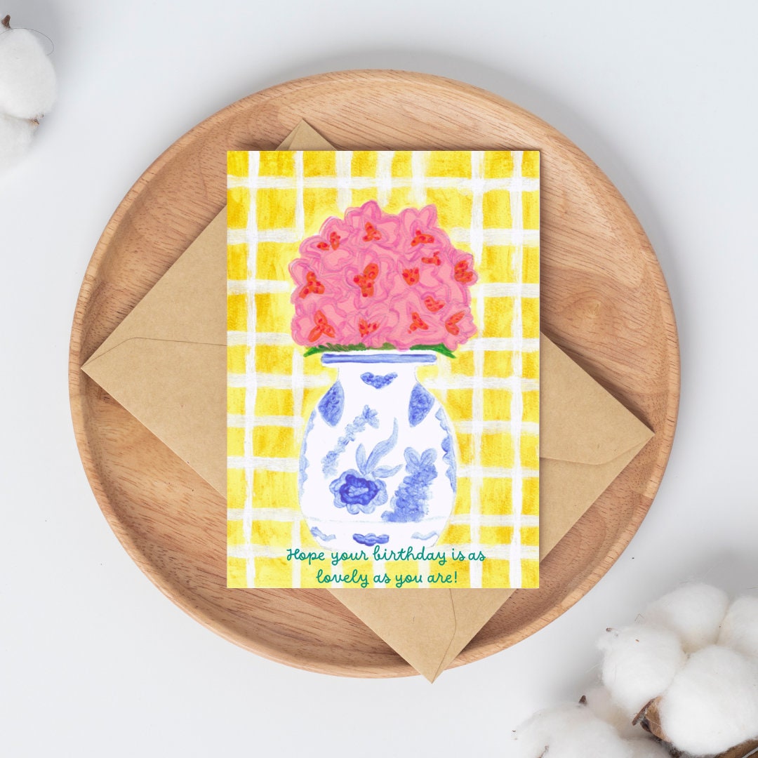 Digitale verjaardagskaart met alstoemeria bloemen, direct downloaden, zelf printen, meerdere keren te gebruiken