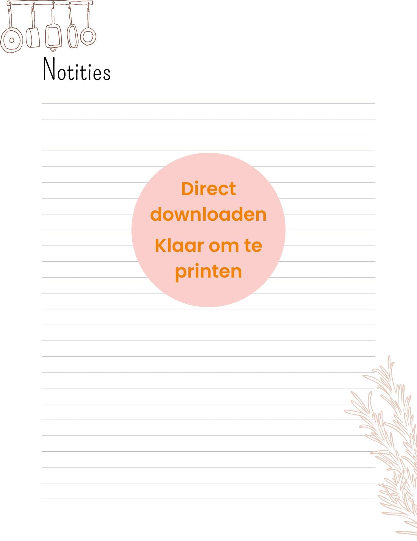 Maaltijdplanner afdrukbaar, wekelijkse menuplanner met maaltijdvoorbereiding en boodschappenlijst, direct downloaden, PDF-bestand
