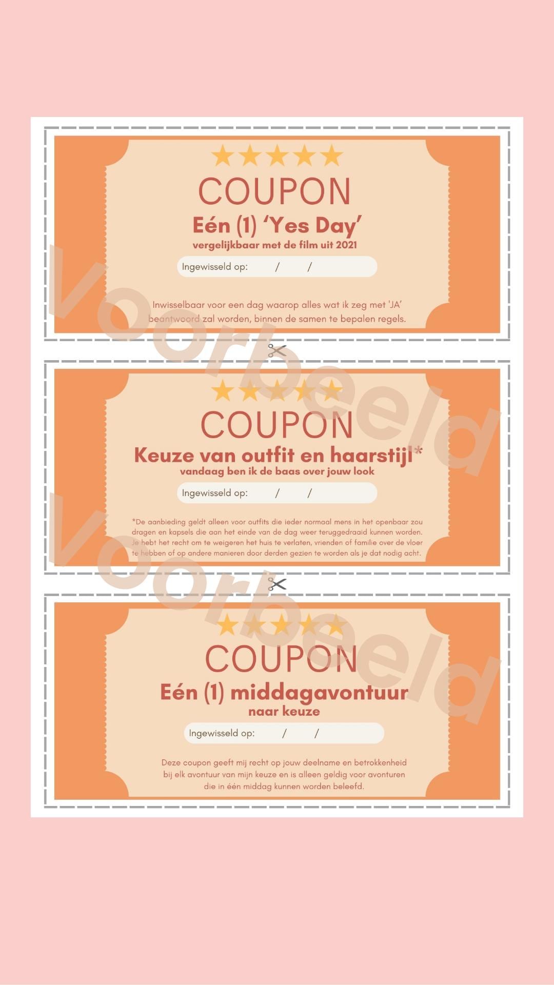 Deze leuke printbare vouchers zijn beschikbaar om direct te downloaden. Een perfecte last-minute oplossing, of een goede invulling als je een origineel en persoonlijk cadeau zoekt!