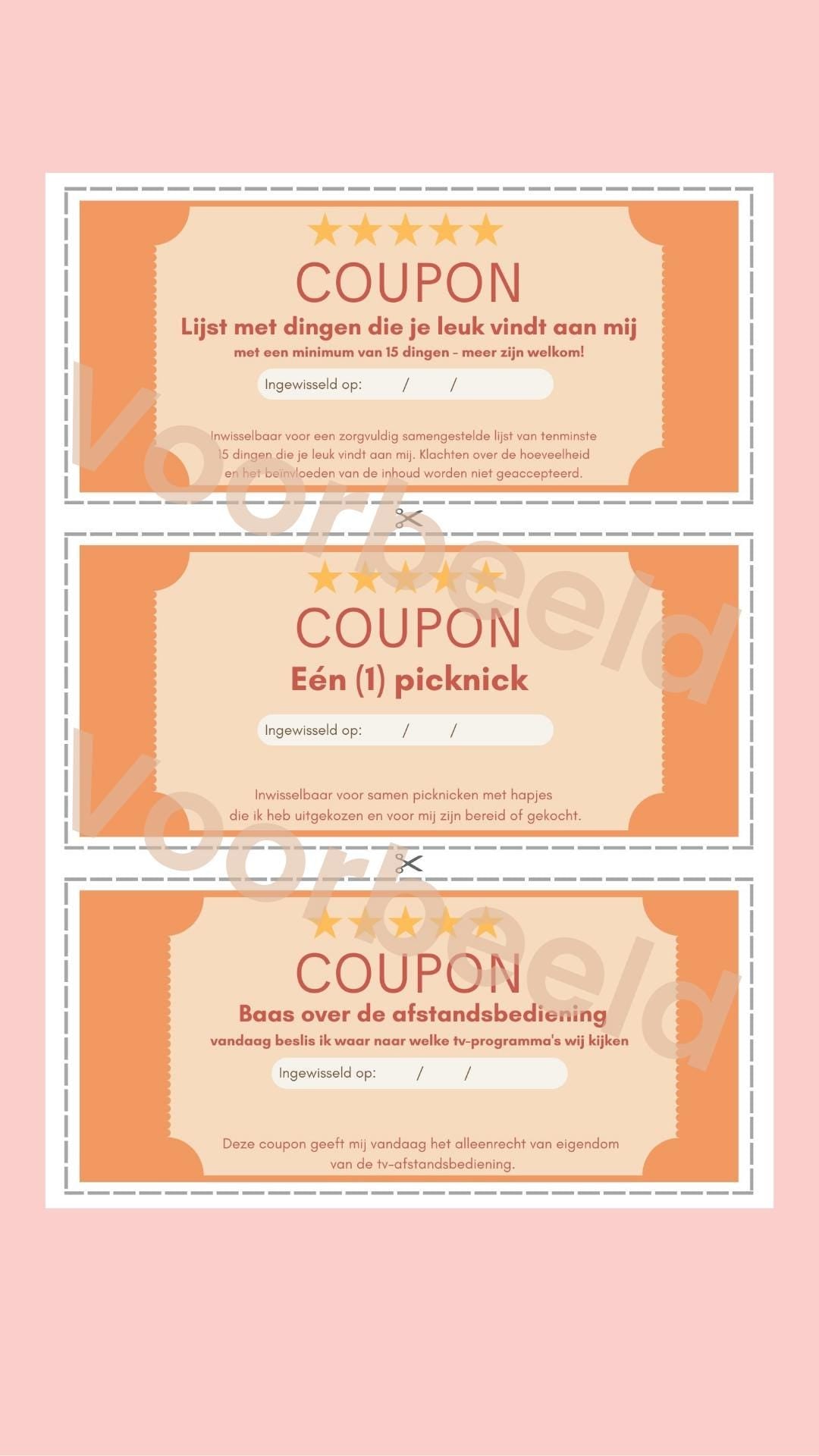 Deze leuke printbare vouchers zijn beschikbaar om direct te downloaden. Een perfecte last-minute oplossing, of een goede invulling als je een origineel en persoonlijk cadeau zoekt!
