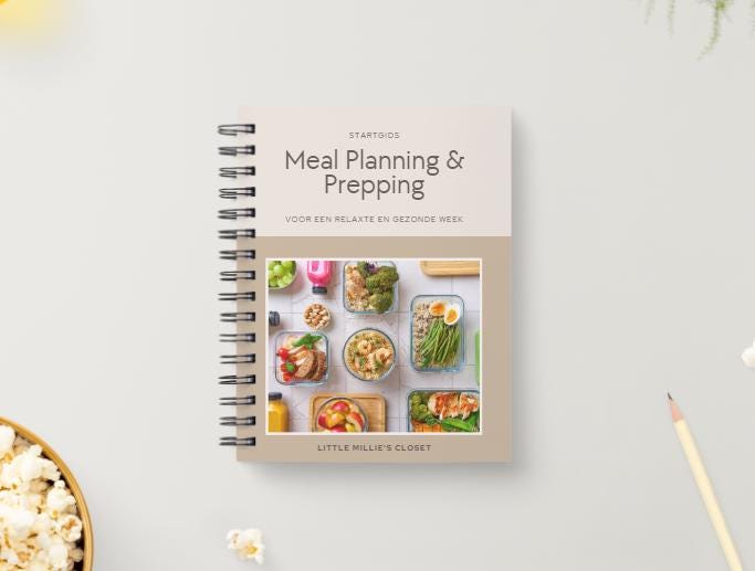 Ontdek de ideale meal prepping & planning startgids. Printbaar en digitaal, altijd toegang tot handige tips voor een efficiënte voorbereiding.