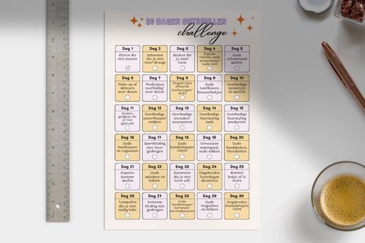 PLANNER - 30-dagen ontspullen