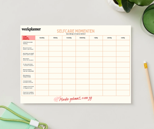 PLANNER - Weekplanner met 10 kleine selfcare momentjes
