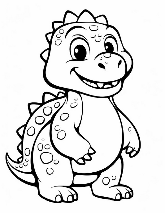 GRATIS - Kleurplaat dinosaurus